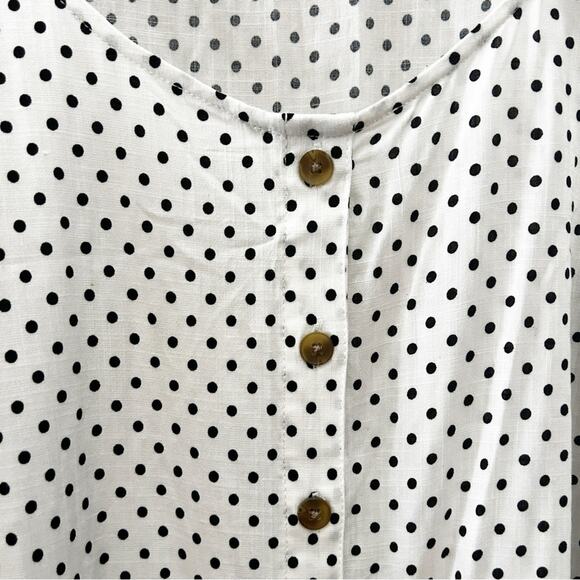 TORRID Polka Dot Puff Sleeve Blouse Sz 1 - Picture 10 of 10